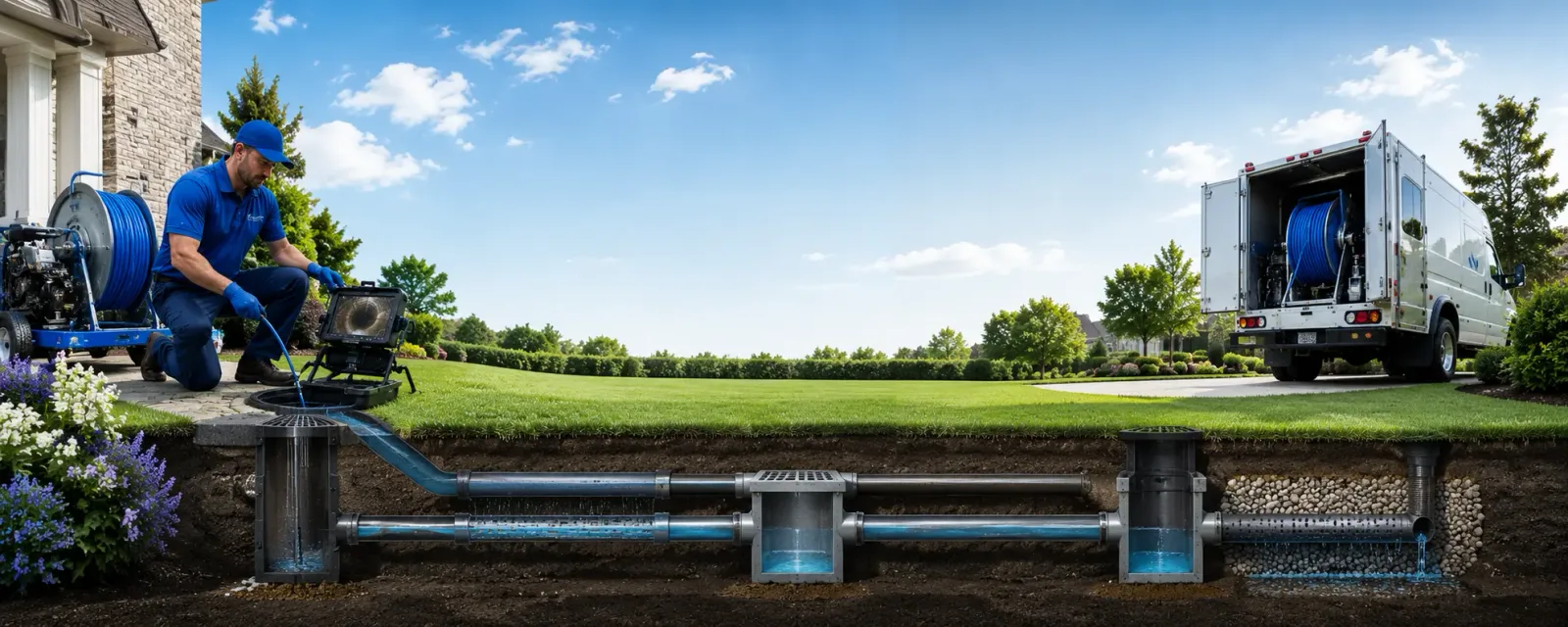 Outdoor drain cleaning information for De Soto, MO